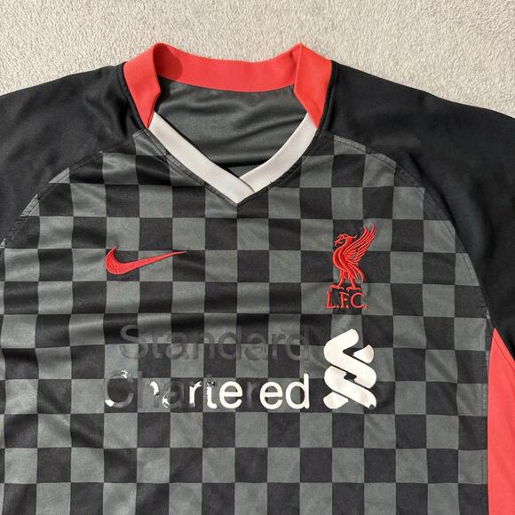 Liverpool FC 20/21 Third Nike Jersey Black Checkered Soccer Shirt Men’s Size L - Picture 4 of 6
